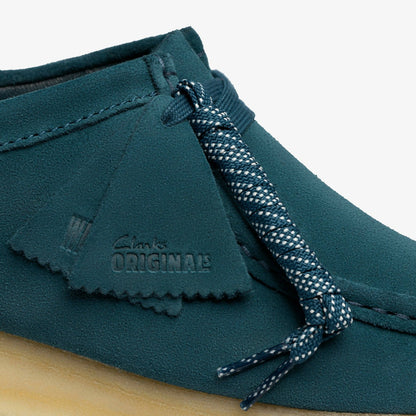 Wallabee Mid Blue Suede - Clarks Latest