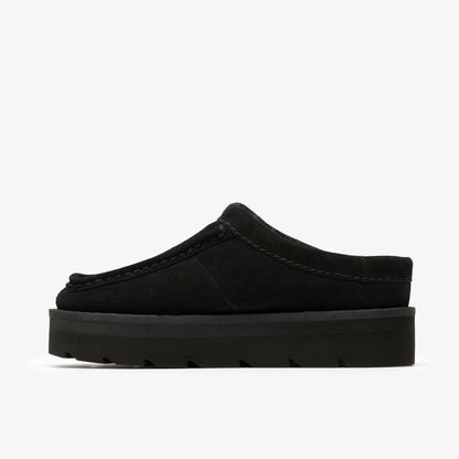 Meare Mule Black Suede Warmlined - Clarks New