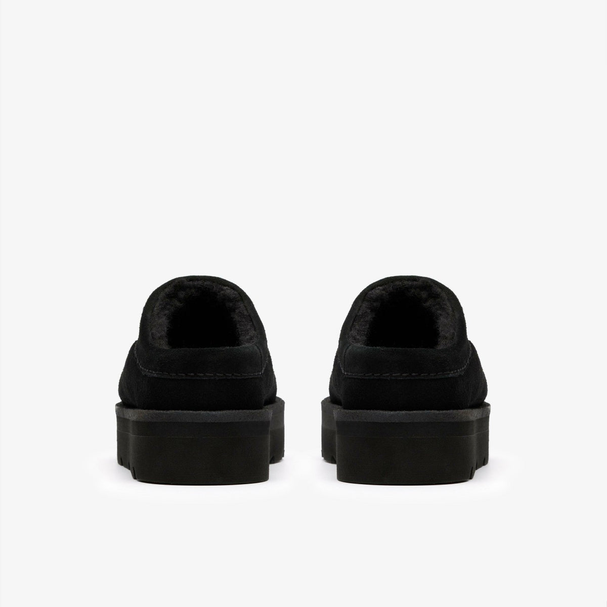 Meare Mule Black Suede Warmlined - Clarks New