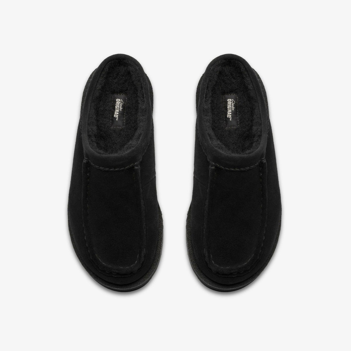 Meare Mule Black Suede Warmlined - Clarks New