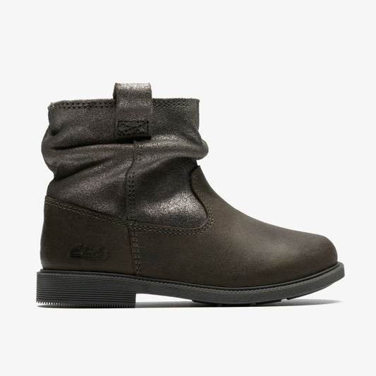 Oaklyn Top Toddler Pewter Suede - Clarks Value