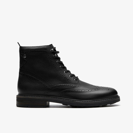 Newford Lace Boot Black Leather - Clarks Sale