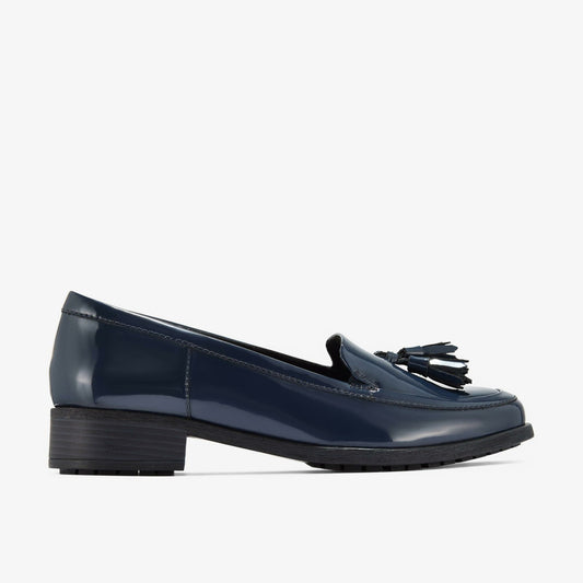 Havisham Edge Loafer Navy Patent - Clarks Classic