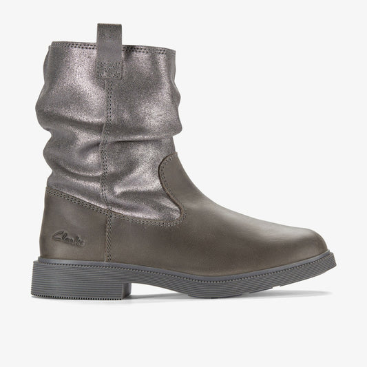 Oaklyn Top Kid Pewter Suede - Clarks Latest