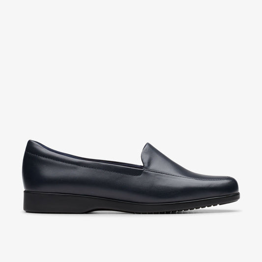 Georgia Loafer Navy Leather - Clarks Top Pick