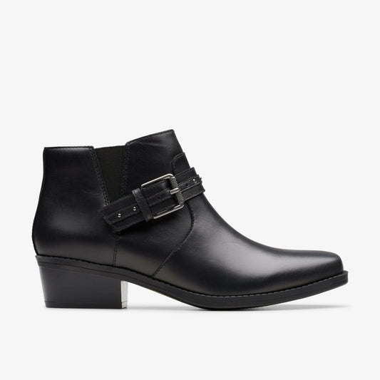 Danyelle Wish Black Leather - Clarks Trusted