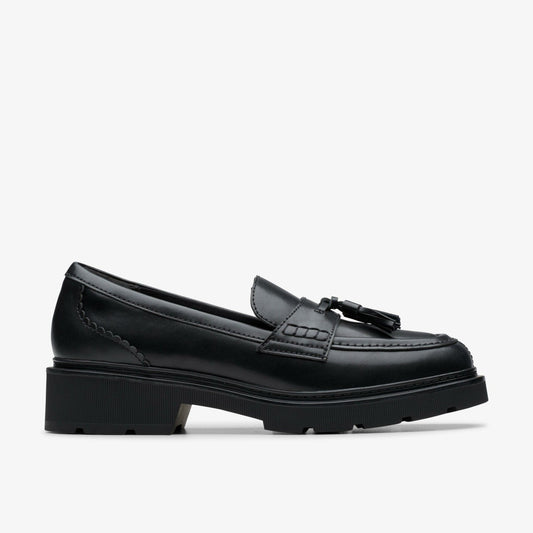 Lauryl Tassel Black Leather - Clarks Latest