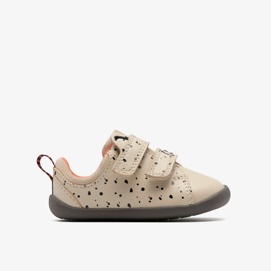 Roamer Wish Toddler Off White Print - Clarks Everyday