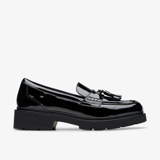 Lauryl Tassel Black Patent - Clarks Trending