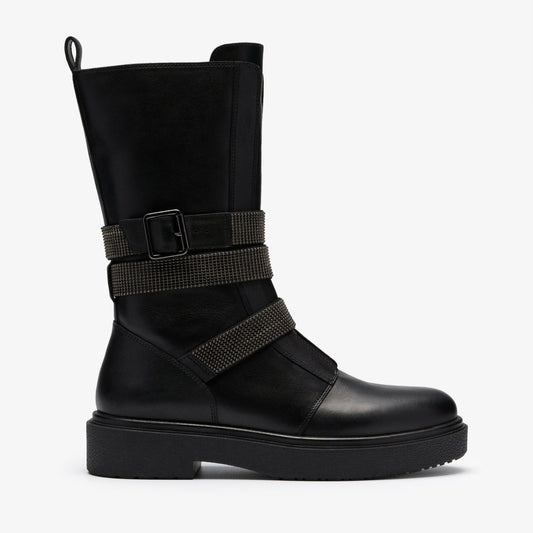 Muster Chain Black Leather - Clarks Top Pick