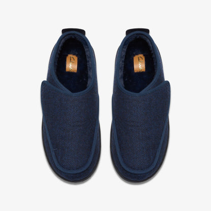 King Riptape Slipper Navy Interest - Clarks Best Seller