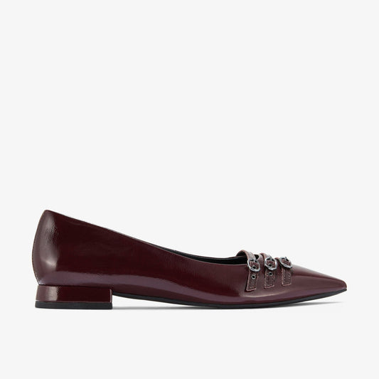 Sensa 15 Strap Burgundy Patent - Clarks Top Pick