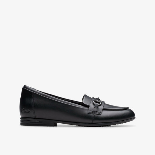 Finja Loafer Older Black Leather - Clarks Sale