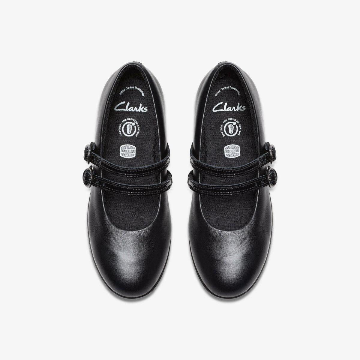 Finja Bar Older Black Leather - Clarks Hot Sale