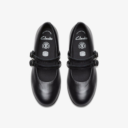 Finja Bar Older Black Leather - Clarks Hot Sale
