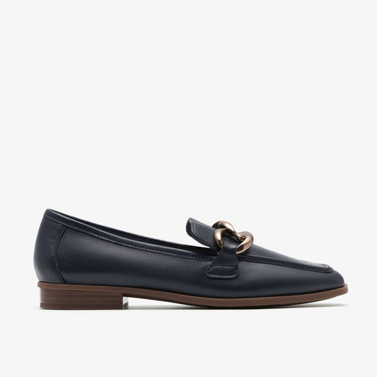 Sarafyna Iris Navy Leather - Clarks Discount