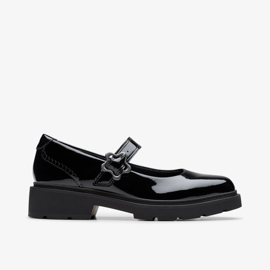 Eris Jane Youth Black Patent - Clarks Smart Buy
