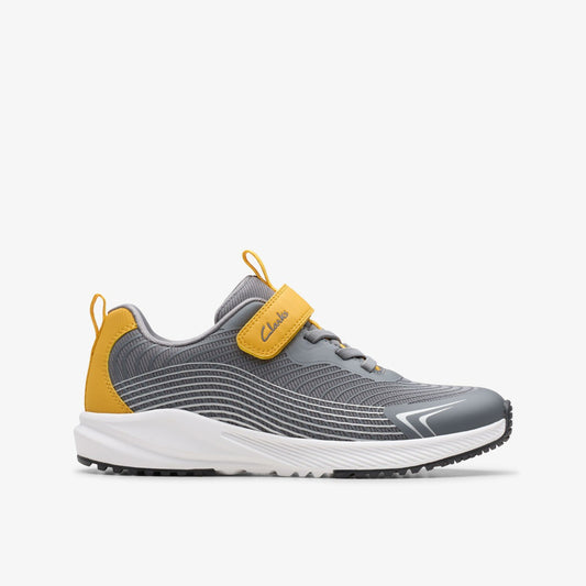 Deyes Dash Kid Grey Synthetic - Clarks Premium