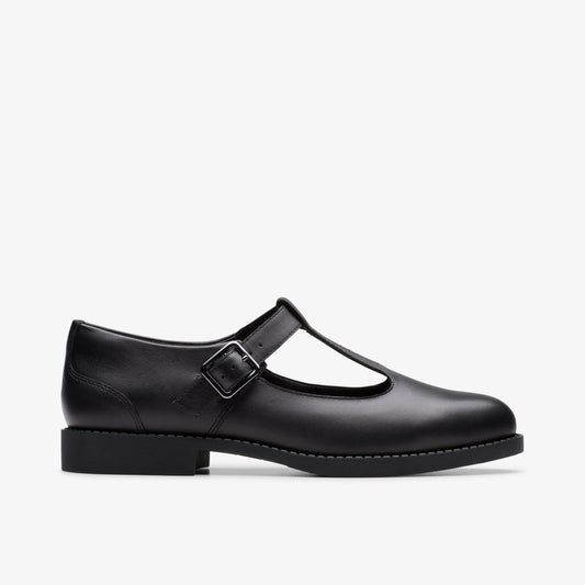 Tapa Hope Youth Black Leather - Clarks Premium