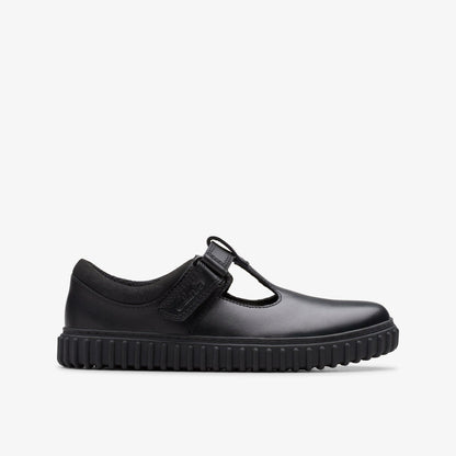 Cove Hope Kid Black Leather - Clarks Value