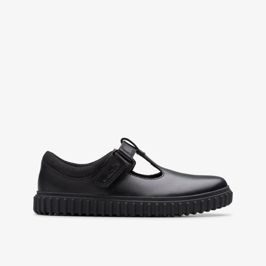 Cove Hope Kid Black Leather - Clarks Value