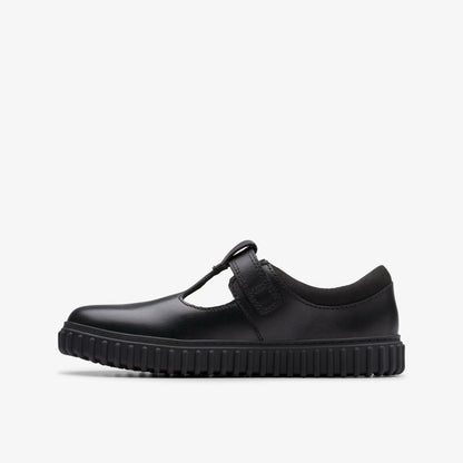 Cove Hope Kid Black Leather - Clarks Value