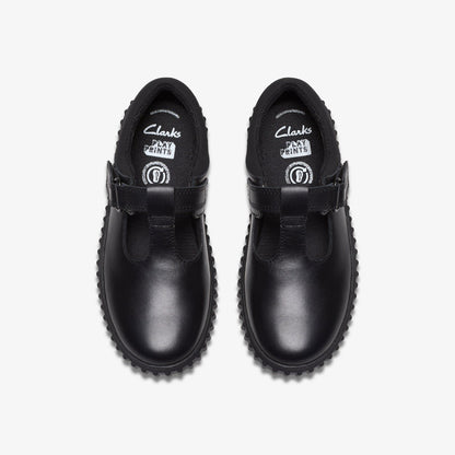 Cove Hope Kid Black Leather - Clarks Value