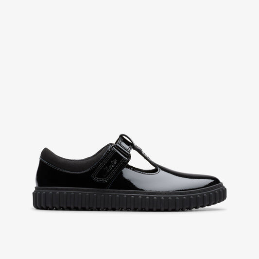 Cove Hope Kid Black Patent - Clarks Trusted