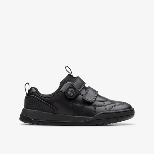 Laser Cross Kid Black Leather - Clarks Premium