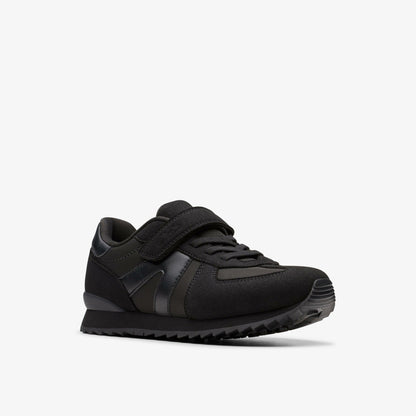Jaspen Vibe Kid Black/Black - Clarks Essential