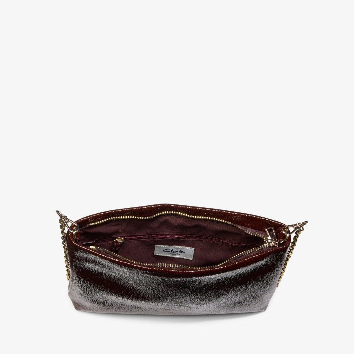 Dress Pouch Burgundy Patent - Clarks New