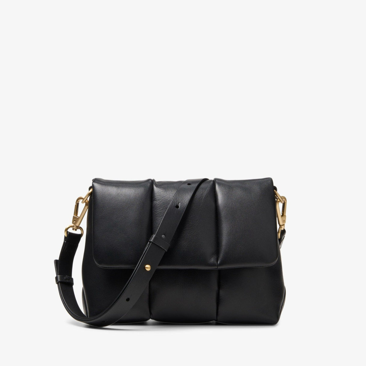 Puffy Crossbody Black Leather - Clarks Great Value