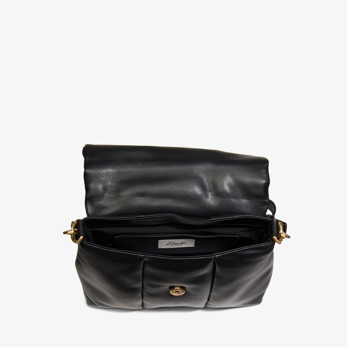 Puffy Crossbody Black Leather - Clarks Great Value