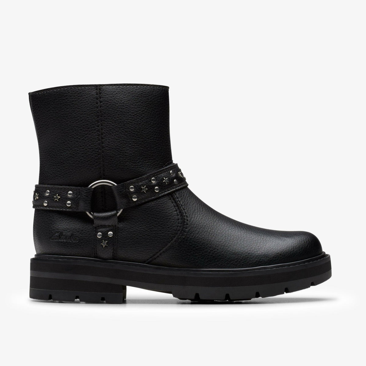 Prague Shine Kid Black Leather - Clarks Trending