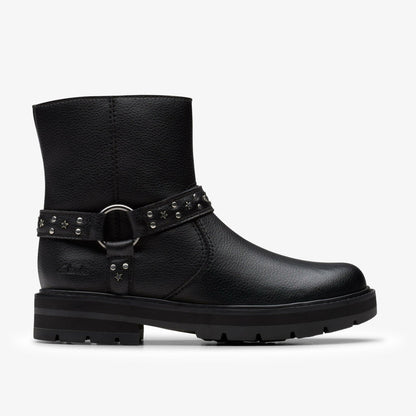 Prague Shine Kid Black Leather - Clarks Trending