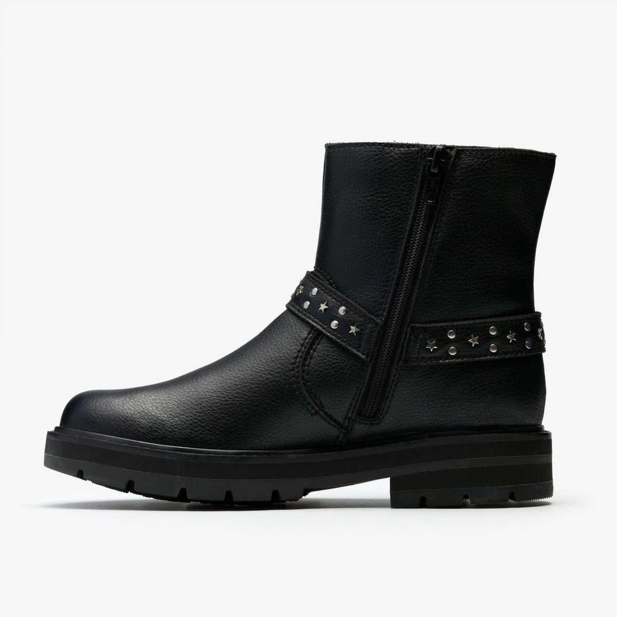 Prague Shine Kid Black Leather - Clarks Trending