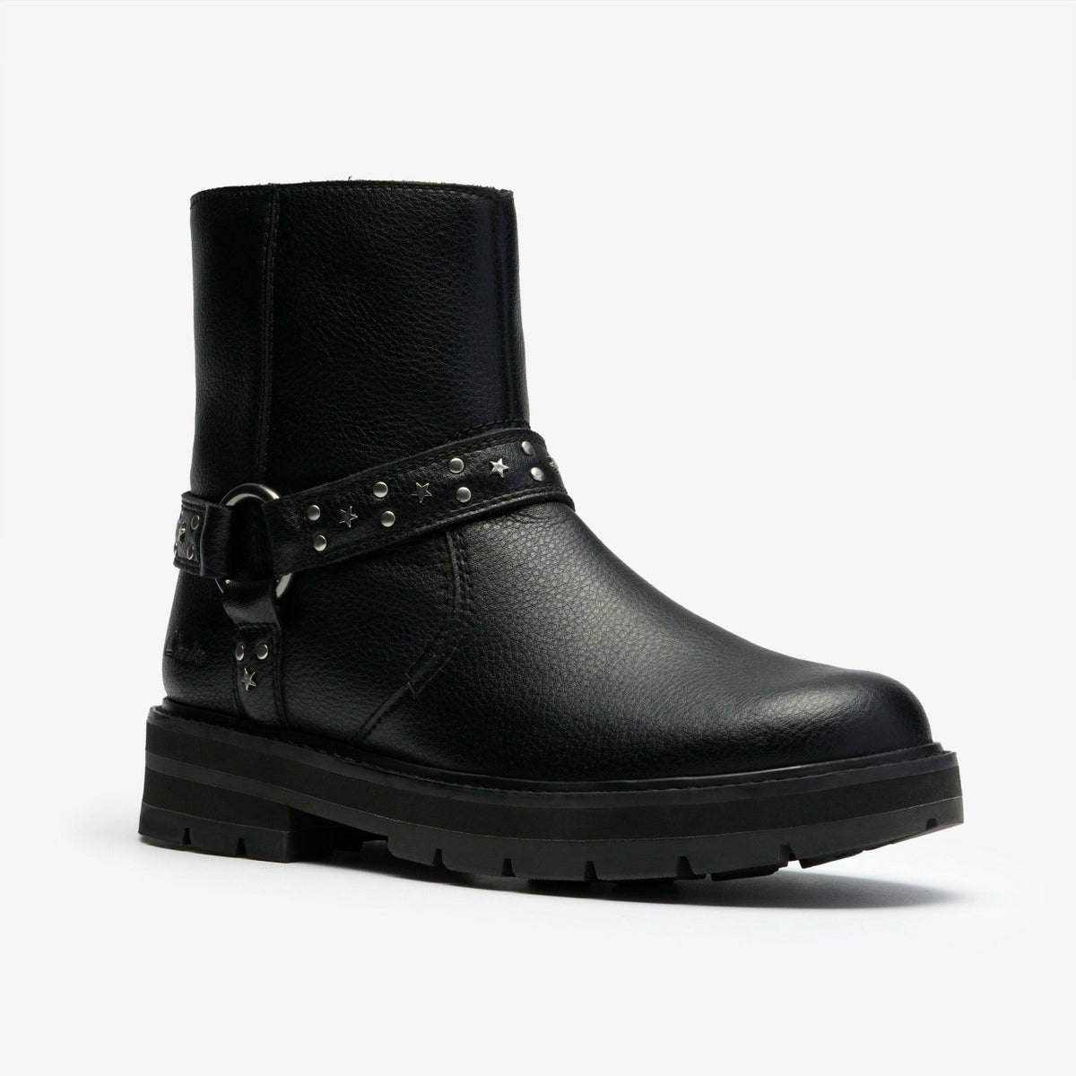 Prague Shine Kid Black Leather - Clarks Trending