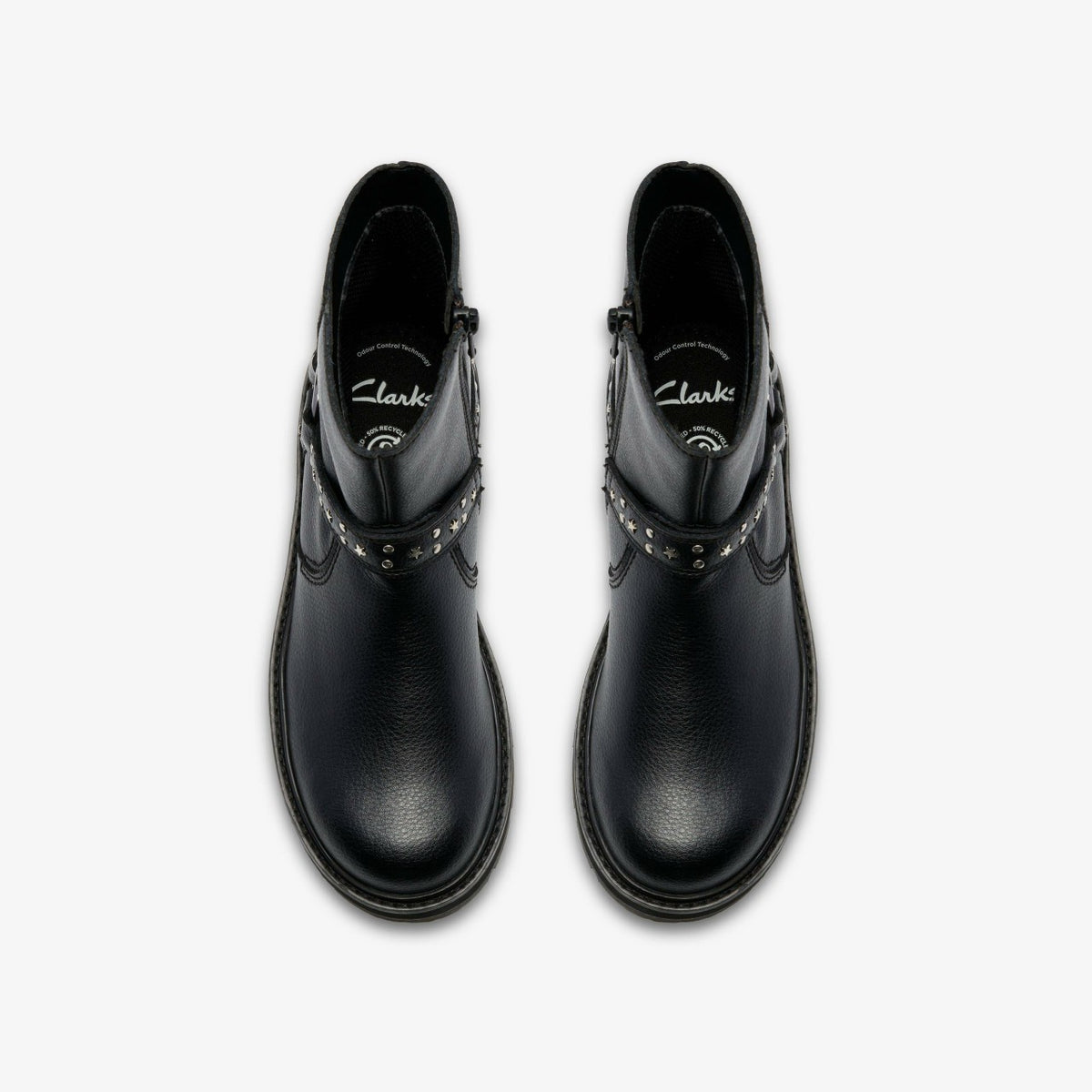 Prague Shine Kid Black Leather - Clarks Trending
