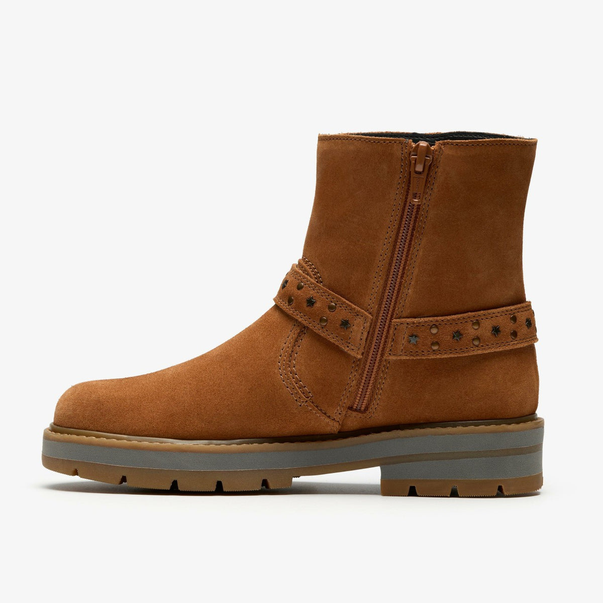 Prague Shine Kid Tan Suede - Clarks Discount