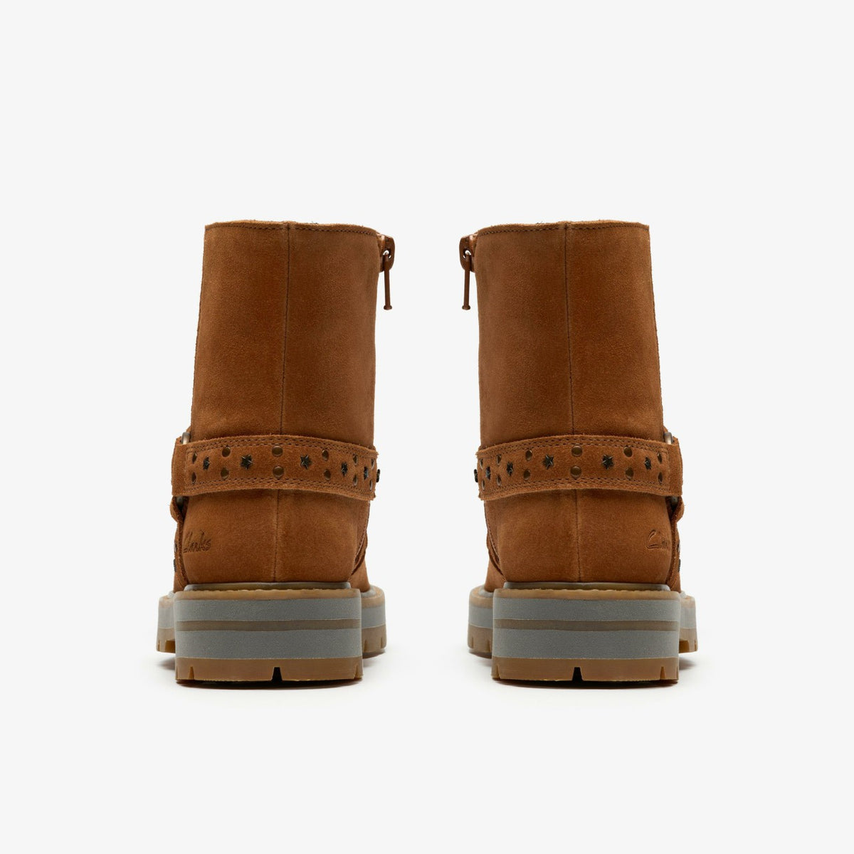 Prague Shine Kid Tan Suede - Clarks Discount