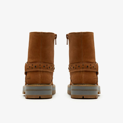 Prague Shine Kid Tan Suede - Clarks Discount