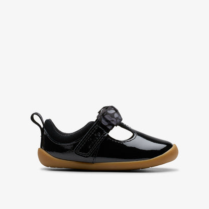Roamer Trim Toddler Black Patent - Clarks Exclusive
