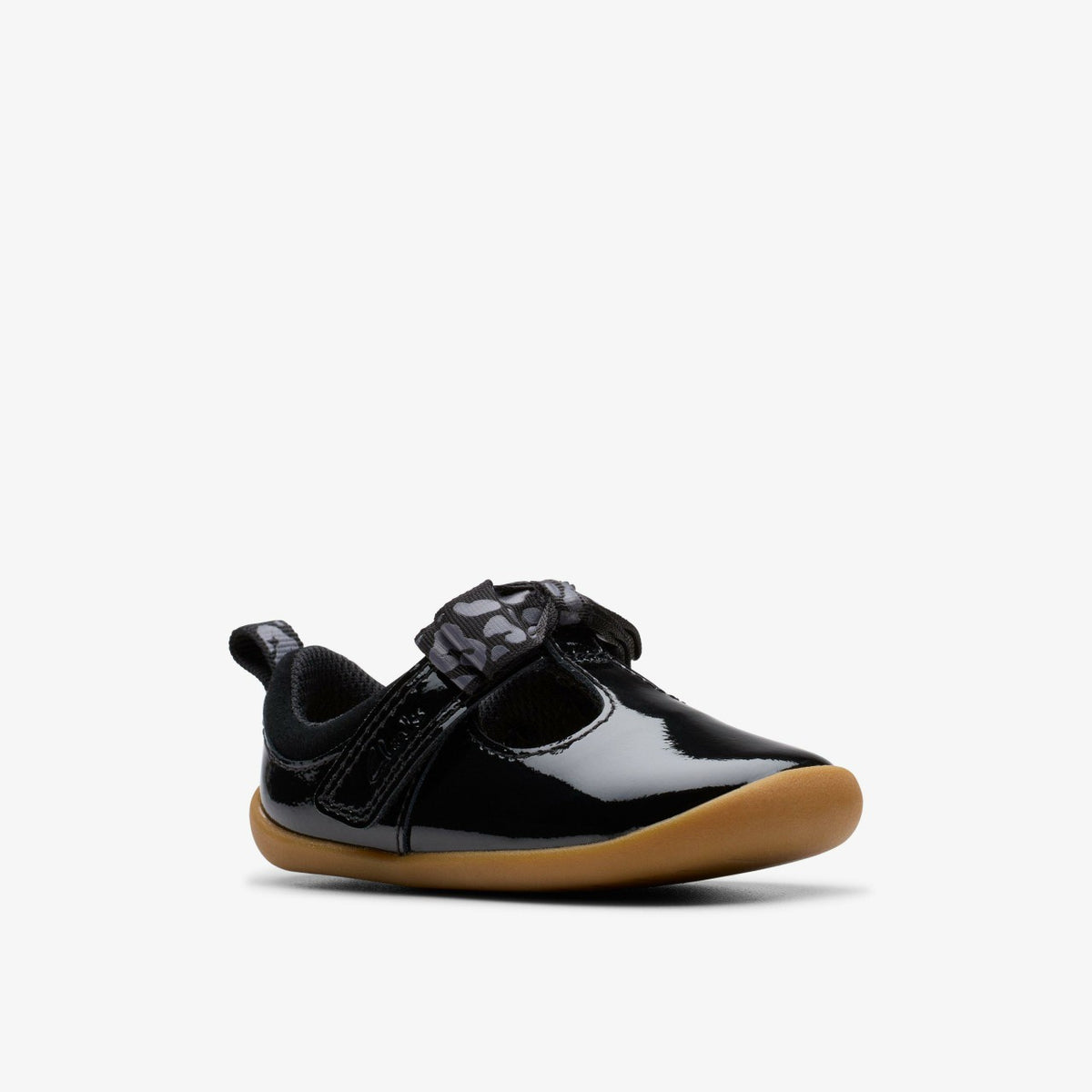Roamer Trim Toddler Black Patent - Clarks Exclusive