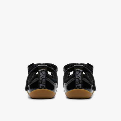 Roamer Trim Toddler Black Patent - Clarks Exclusive