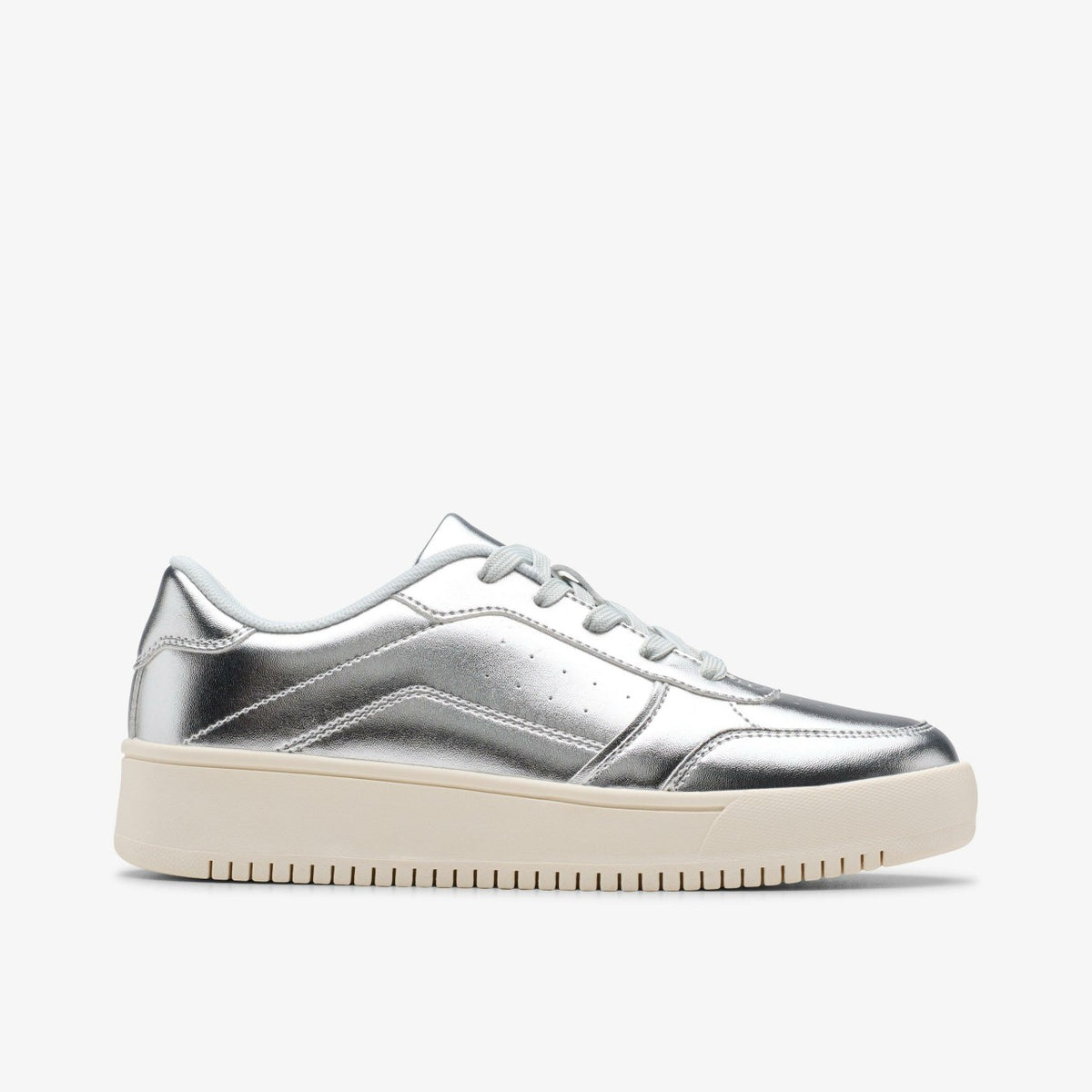 Barley Step Youth Silver Metallic - Clarks Classic