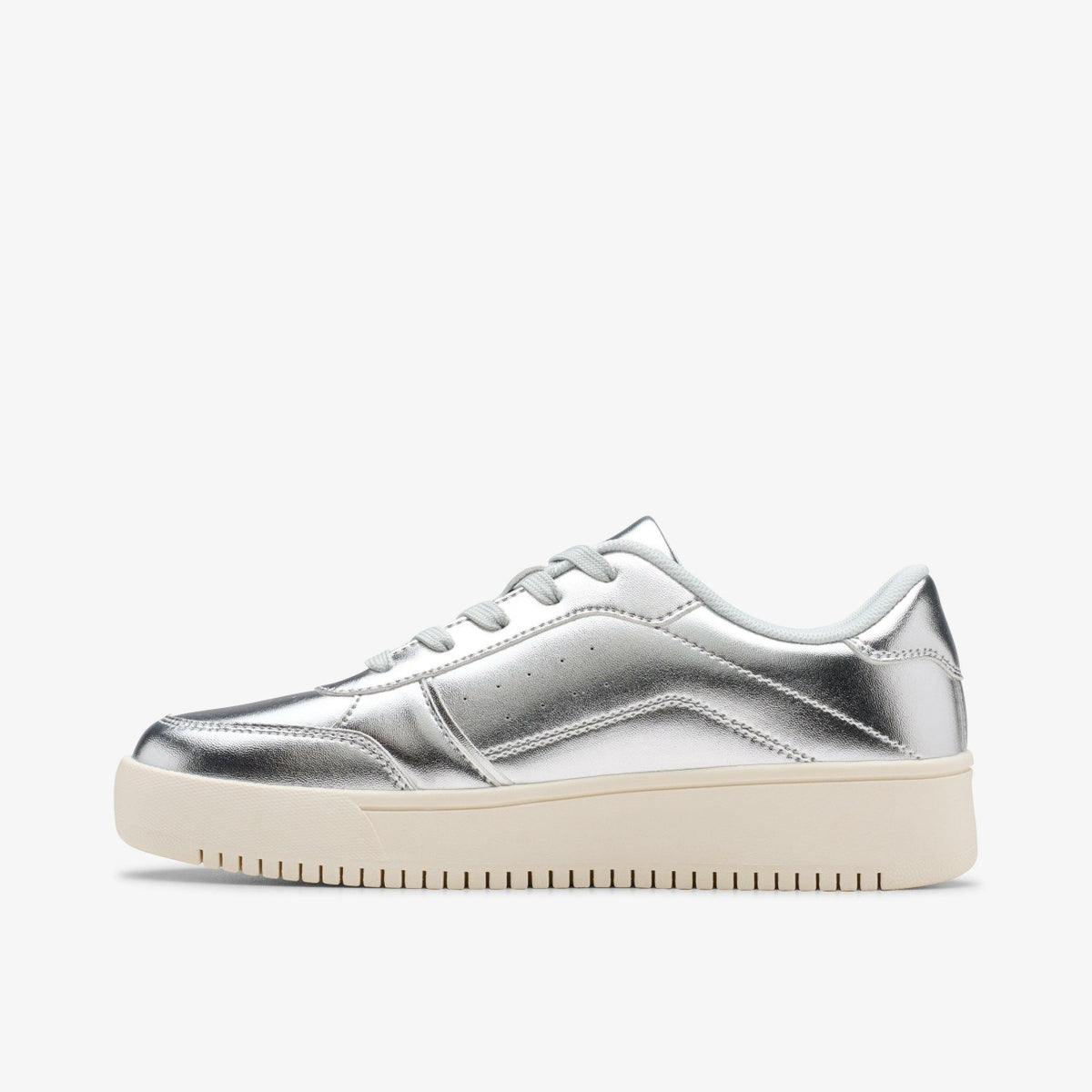 Barley Step Youth Silver Metallic - Clarks Classic