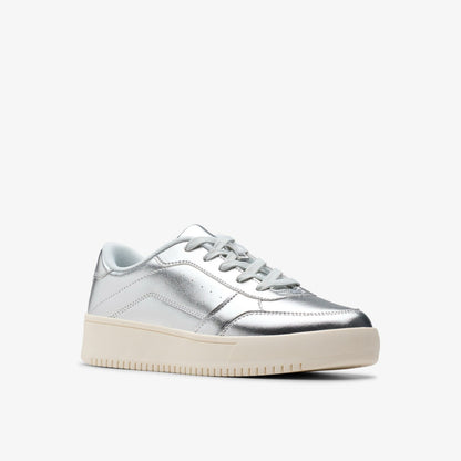 Barley Step Youth Silver Metallic - Clarks Classic