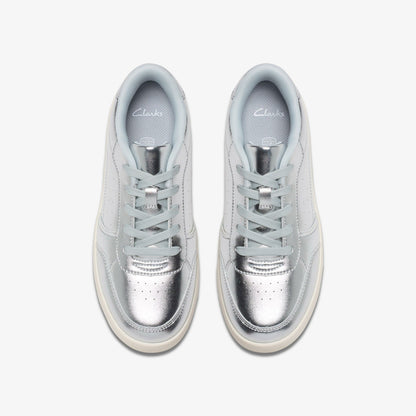 Barley Step Youth Silver Metallic - Clarks Classic