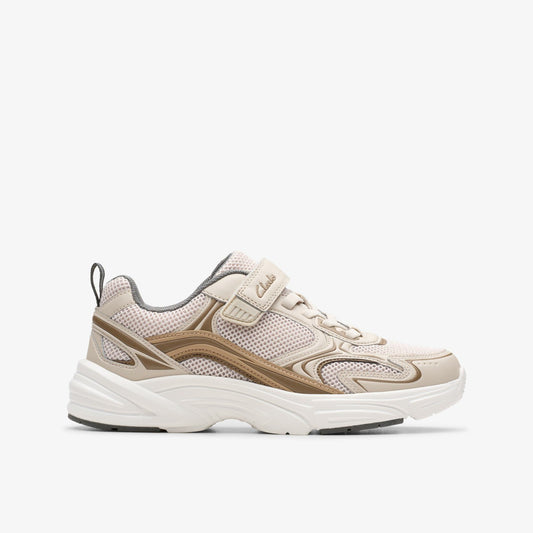 Crafton Move Kid Beige Combination - Clarks Hot Sale