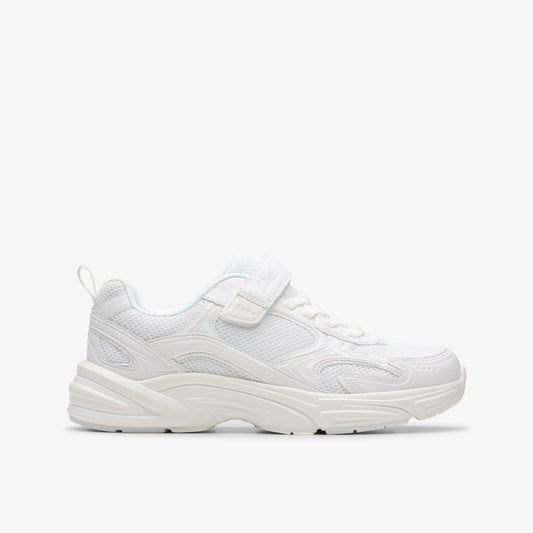 Crafton Move Kid White/White - Clarks Trending
